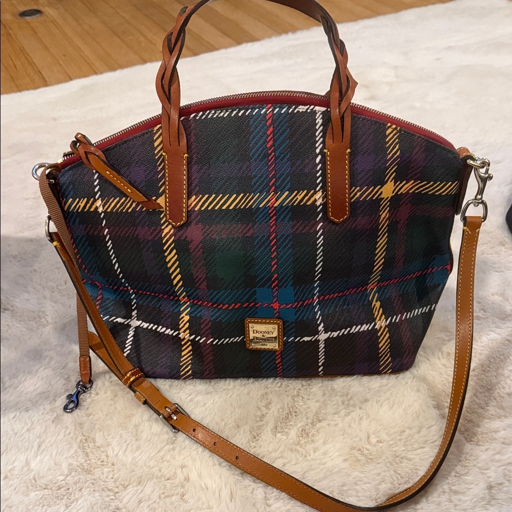 Dooney & Bourke Plaid Satchel Bag
